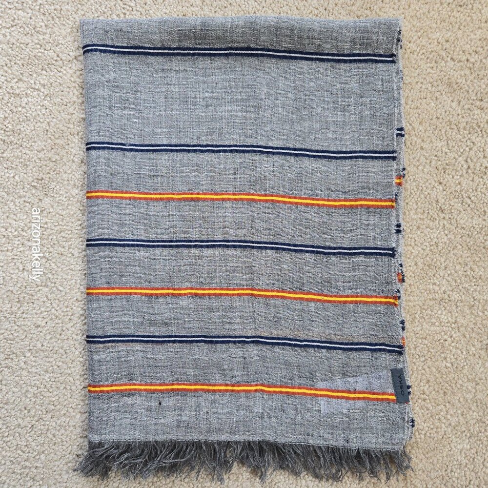 NWOT Oska Linen/Cotton Striped Scarf